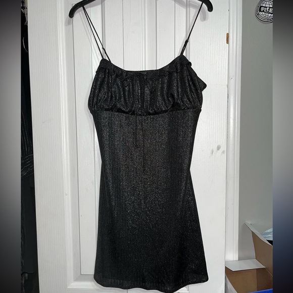 Black small sparkly mini dress - Picture 1 of 4